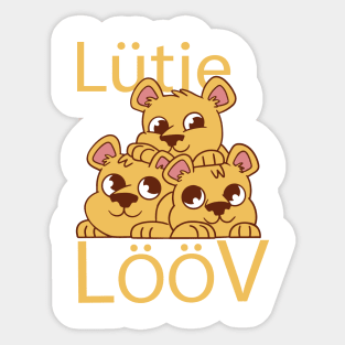 Lütje Lööv Low German Little Lion Sticker